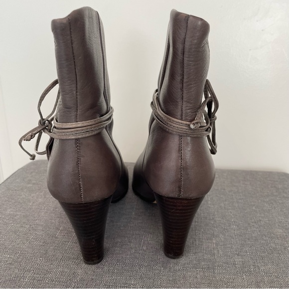 DOLCE VITA Leather Wrap Ankle Heel Booties - Gray, Size 7 - Picture 7 of 12